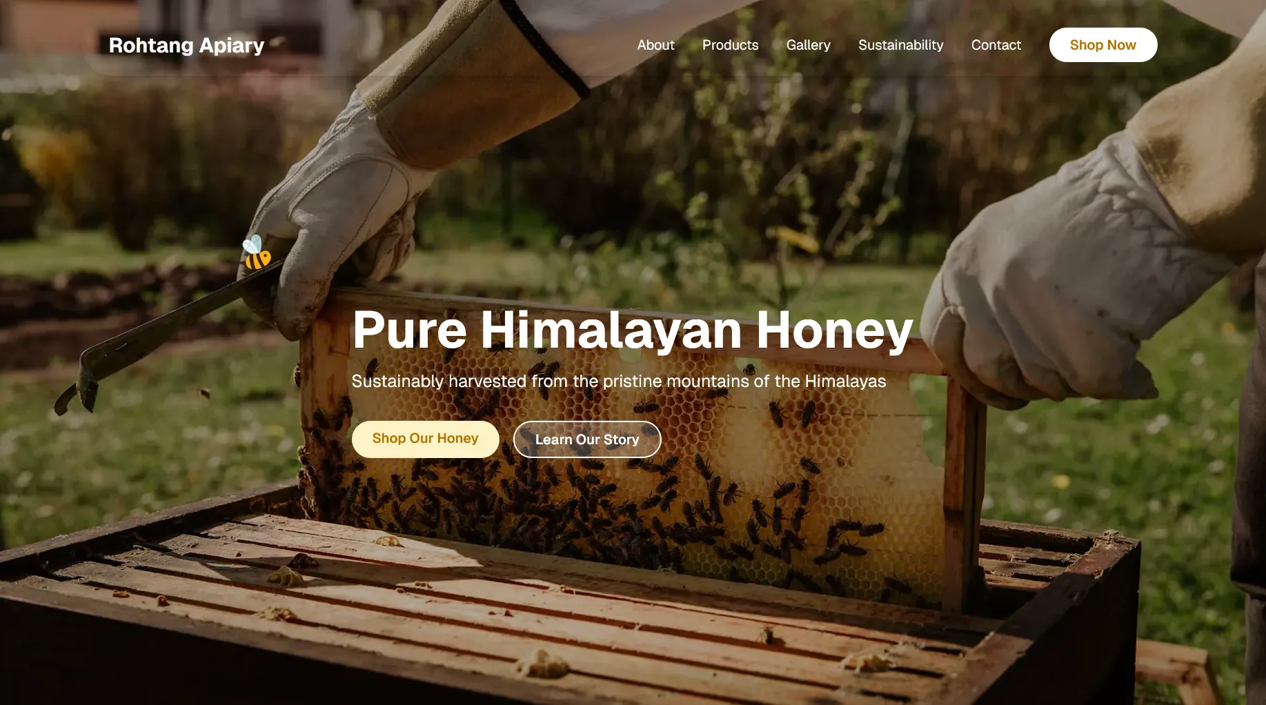 Rohtang Apiary, Sustainable Himalayan honey farm and product site.